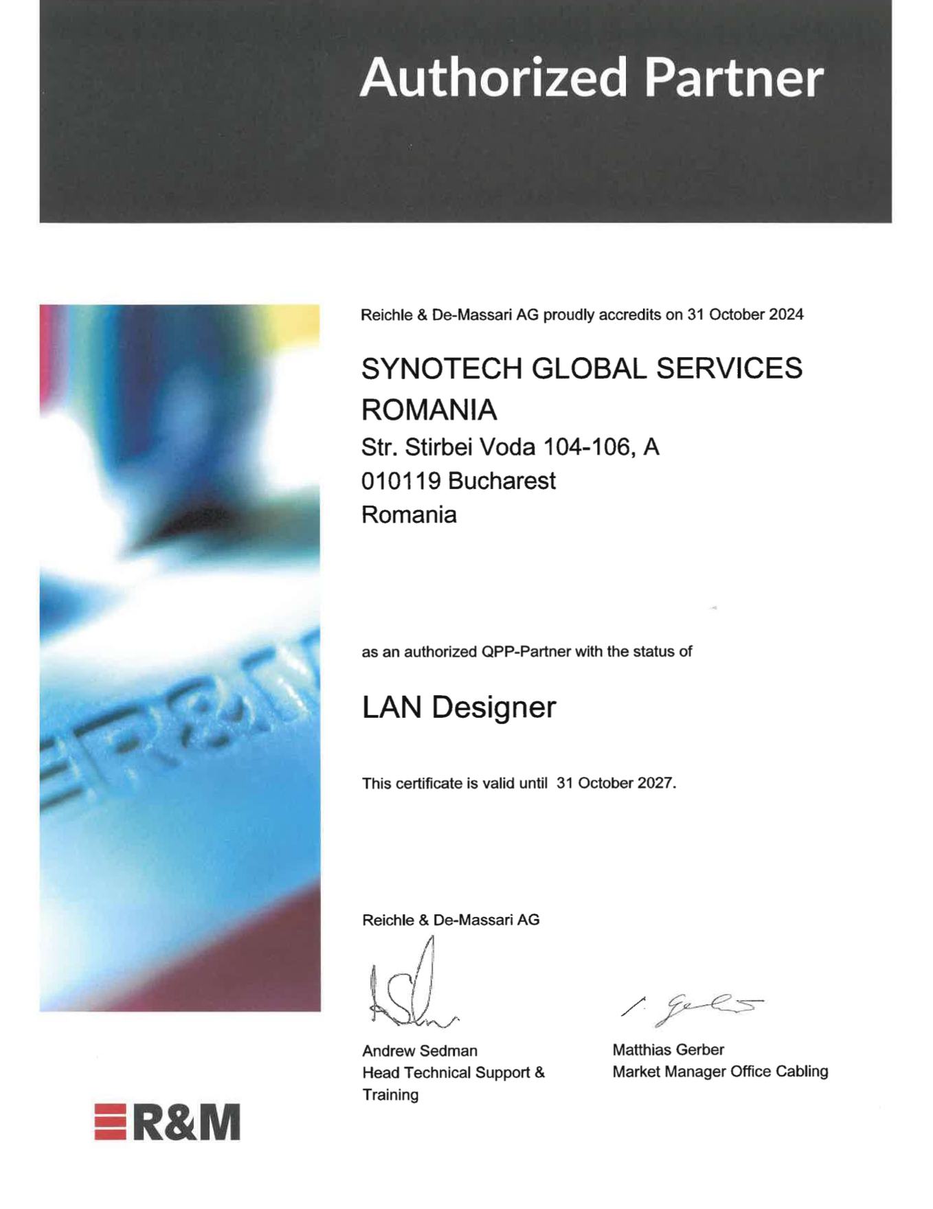 R&M Authorized Partner — LAN Designer